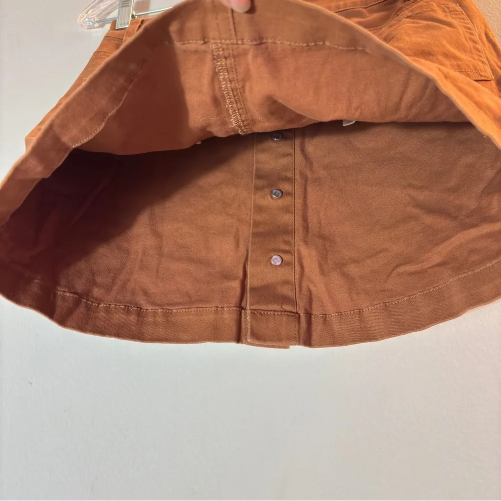 Angel Kiss Copper Button-Front Mini Skirt